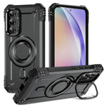 Til Samsung Galaxy A56 5G Magnetisk cover Linse Kickstand PC + TPU Stødsikkert telefoncover