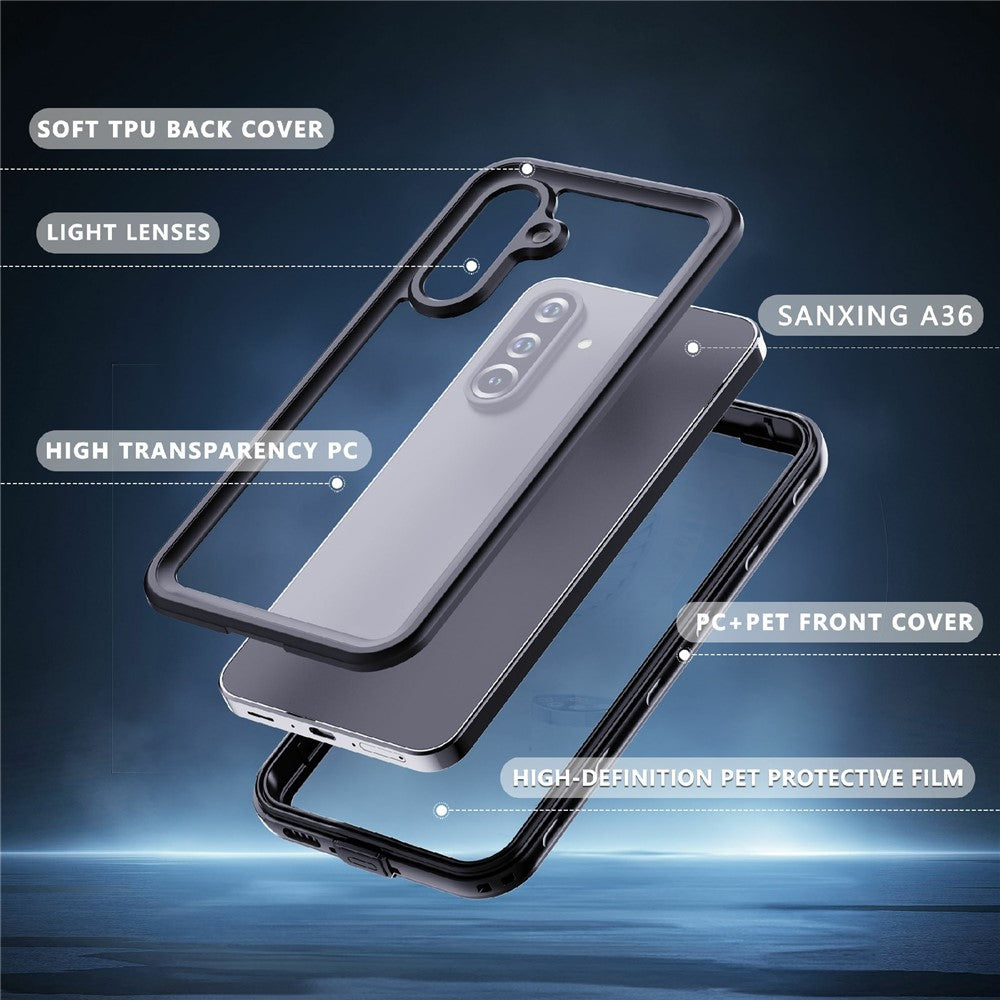 REDPEPPER A-serie til Samsung Galaxy A36 5G IP68-telefoncover Vandtæt cover med klar bagside