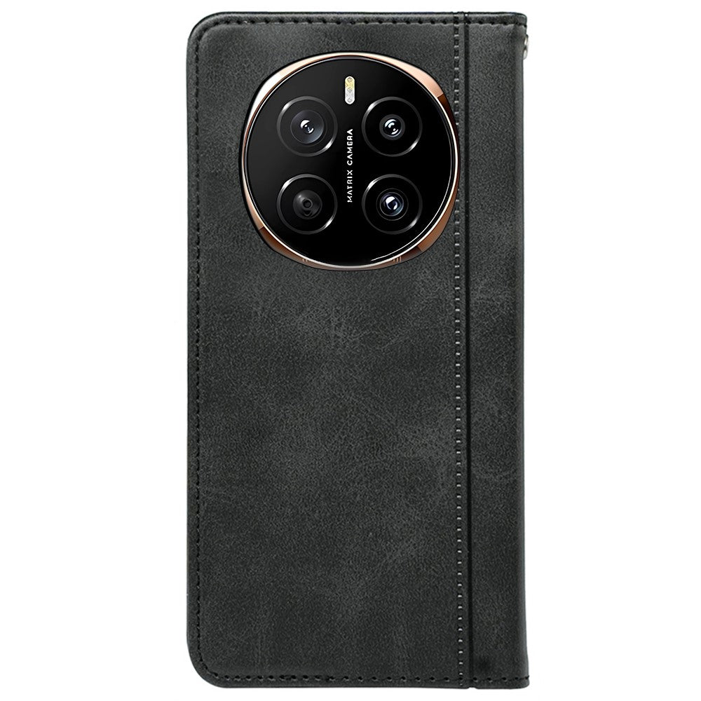 For Honor Magic7 Pro 5G Case Hidden Magnetic Closure Calf Texture Leather Phone Cover