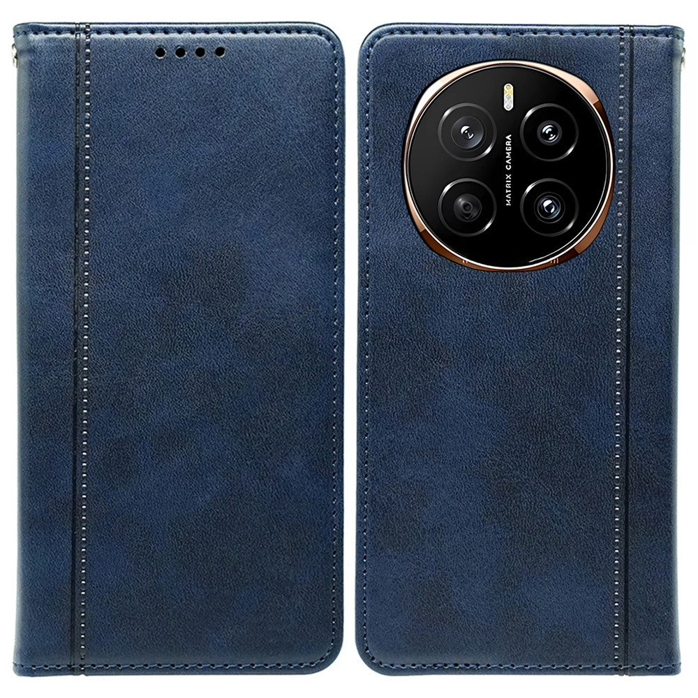 For Honor Magic7 Pro 5G Case Hidden Magnetic Closure Calf Texture Leather Phone Cover