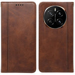 For Honor Magic7 Pro 5G Case Hidden Magnetic Closure Calf Texture Leather Phone Cover