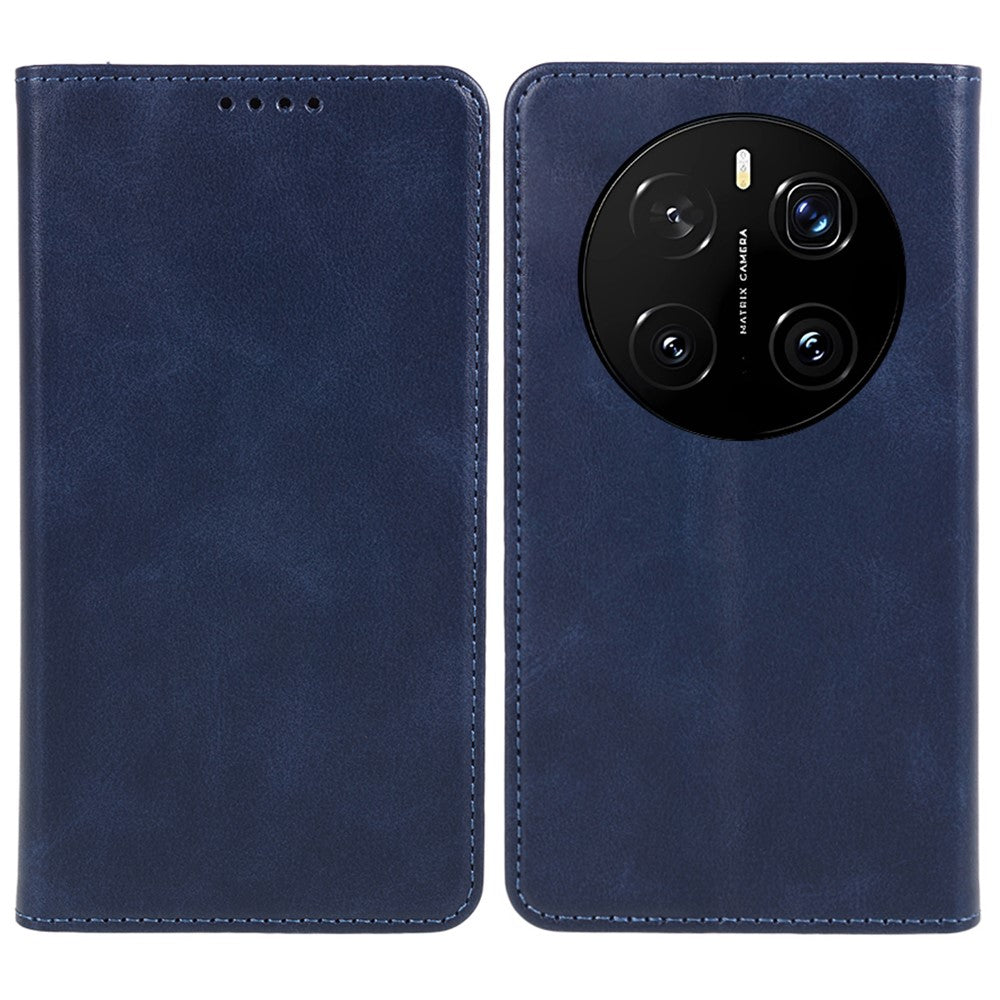 For Honor Magic7 5G Case Strong Magnetic PU Leather Phone Cover Calf Texture