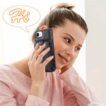 For iPhone 17th / 16th Case Card Holder Ring Kickstand TPU + PU Leather Phone Cover with Long Strap