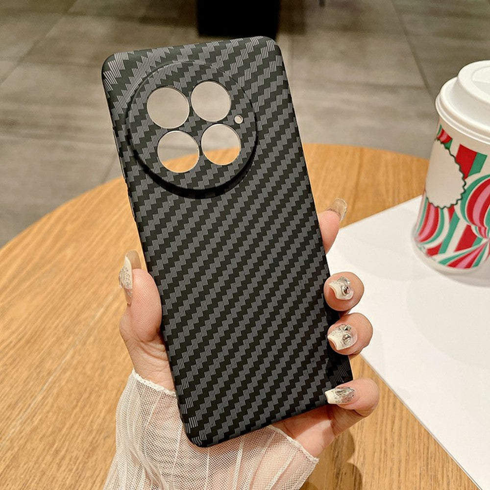 For OnePlus 13 Case Hard PC Phone Cover Carbon Fiber Texture Drop Proof