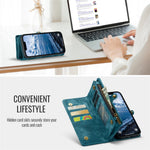 CASEME For iPhone 17e / 16e Phone Cases  008 Leather Cover with Detachable Wallet and Strap