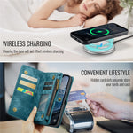 CASEME For iPhone 17e / 16e Phone Cases  008 Leather Cover with Detachable Wallet and Strap
