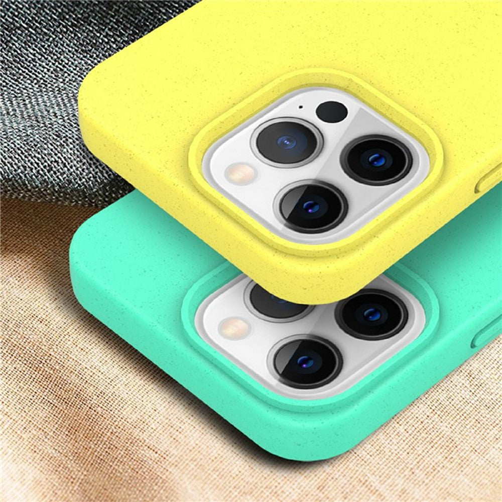 For iPhone 17th / 16th Case Biodegradable Wheat Straw + TPU Matte Phone Cover