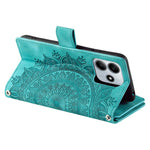 Style 006 For Xiaomi Redmi Note 14 4G (164.84mm) Wallet Case PU Leather Phone Cover Mandala Flower Pattern