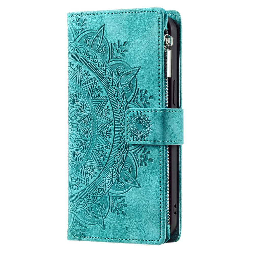 Style 006 For Xiaomi Redmi Note 14 4G (164.84mm) Wallet Case PU Leather Phone Cover Mandala Flower Pattern