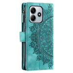 Style 006 For Xiaomi Redmi Note 14 4G (164.84mm) Wallet Case PU Leather Phone Cover Mandala Flower Pattern
