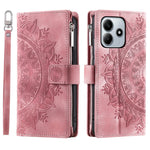 Style 006 For Xiaomi Redmi Note 14 4G (164.84mm) Wallet Case PU Leather Phone Cover Mandala Flower Pattern