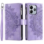Style 006 For Xiaomi Redmi Note 14 4G (164.84mm) Wallet Case PU Leather Phone Cover Mandala Flower Pattern