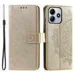 Xiaomi Redmi Note 14 4G (164,84 mm) stativfodral med tryckt totemmönster i PU-läder, plånboksfodral