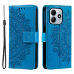 Xiaomi Redmi Note 14 4G (164,84 mm) stativfodral med tryckt totemmönster i PU-läder, plånboksfodral