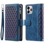 Stil 005 för Xiaomi Redmi Note 14 4G (164,84 mm) plånboksfodral med rombsömmar i PU-läder