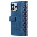 Stil 005 för Xiaomi Redmi Note 14 4G (164,84 mm) plånboksfodral med rombsömmar i PU-läder