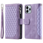 Stil 005 för Xiaomi Redmi Note 14 4G (164,84 mm) plånboksfodral med rombsömmar i PU-läder