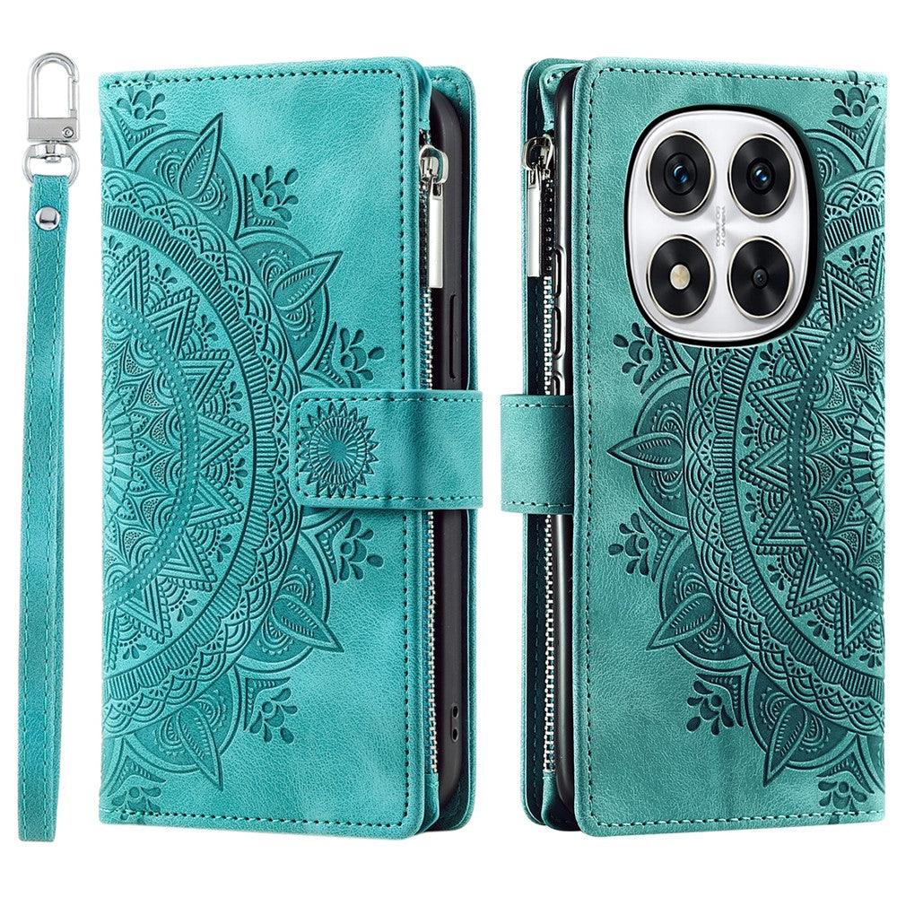 Style 006 For Xiaomi Redmi Note 14 Pro 4G Wallet Case PU Leather Phone Cover Mandala Flower Pattern