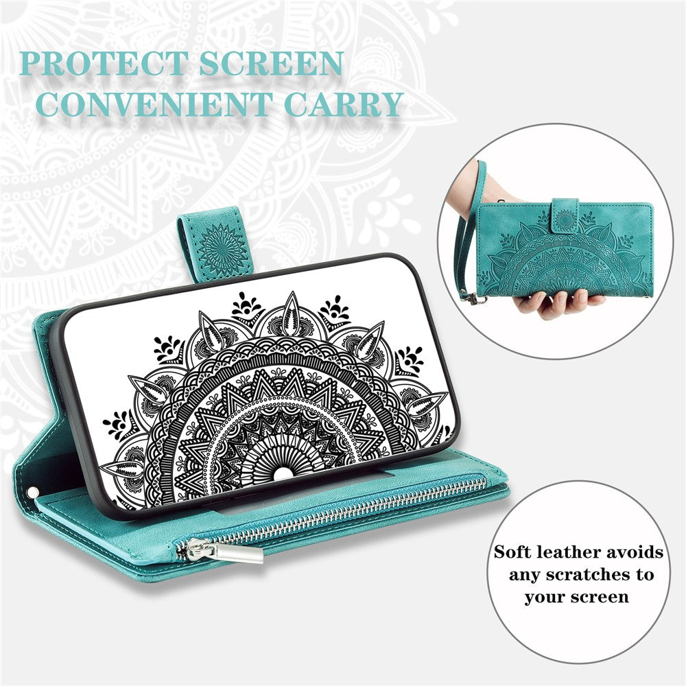Style 006 For Xiaomi Redmi Note 14 Pro 4G Wallet Case PU Leather Phone Cover Mandala Flower Pattern