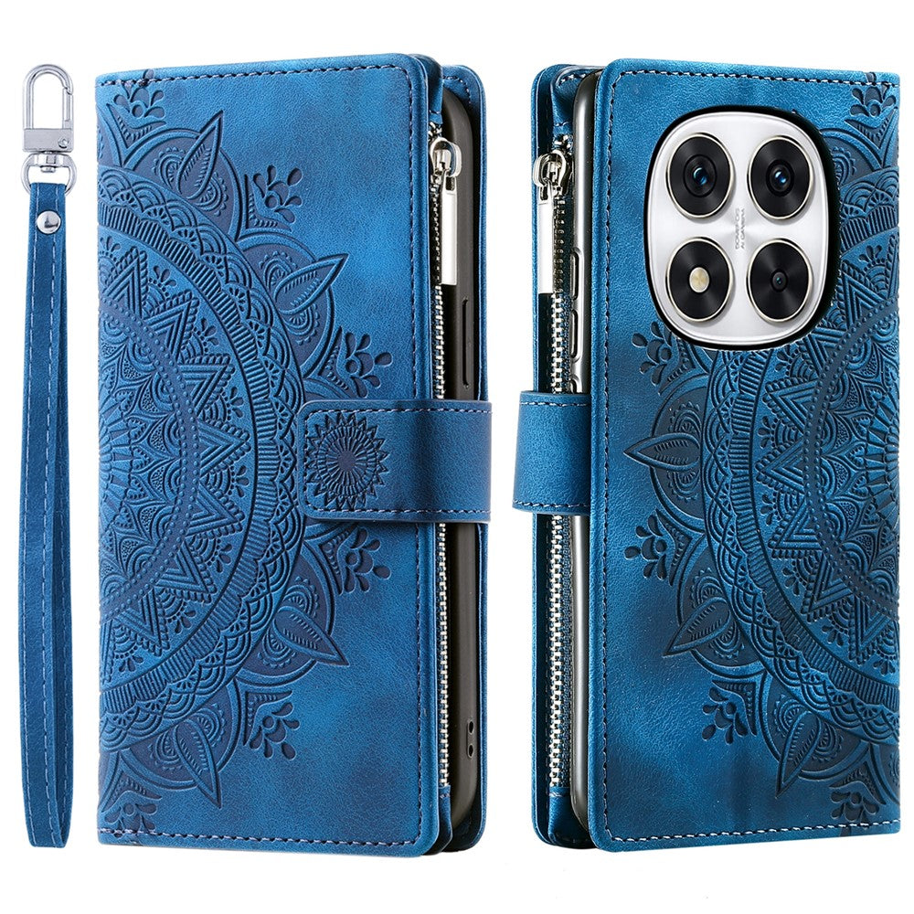 Style 006 For Xiaomi Redmi Note 14 Pro 4G Wallet Case PU Leather Phone Cover Mandala Flower Pattern