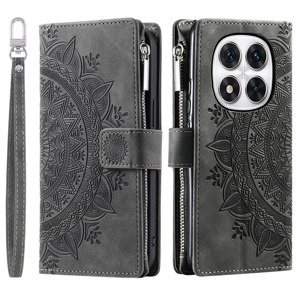 Style 006 For Xiaomi Redmi Note 14 Pro 4G Wallet Case PU Leather Phone Cover Mandala Flower Pattern