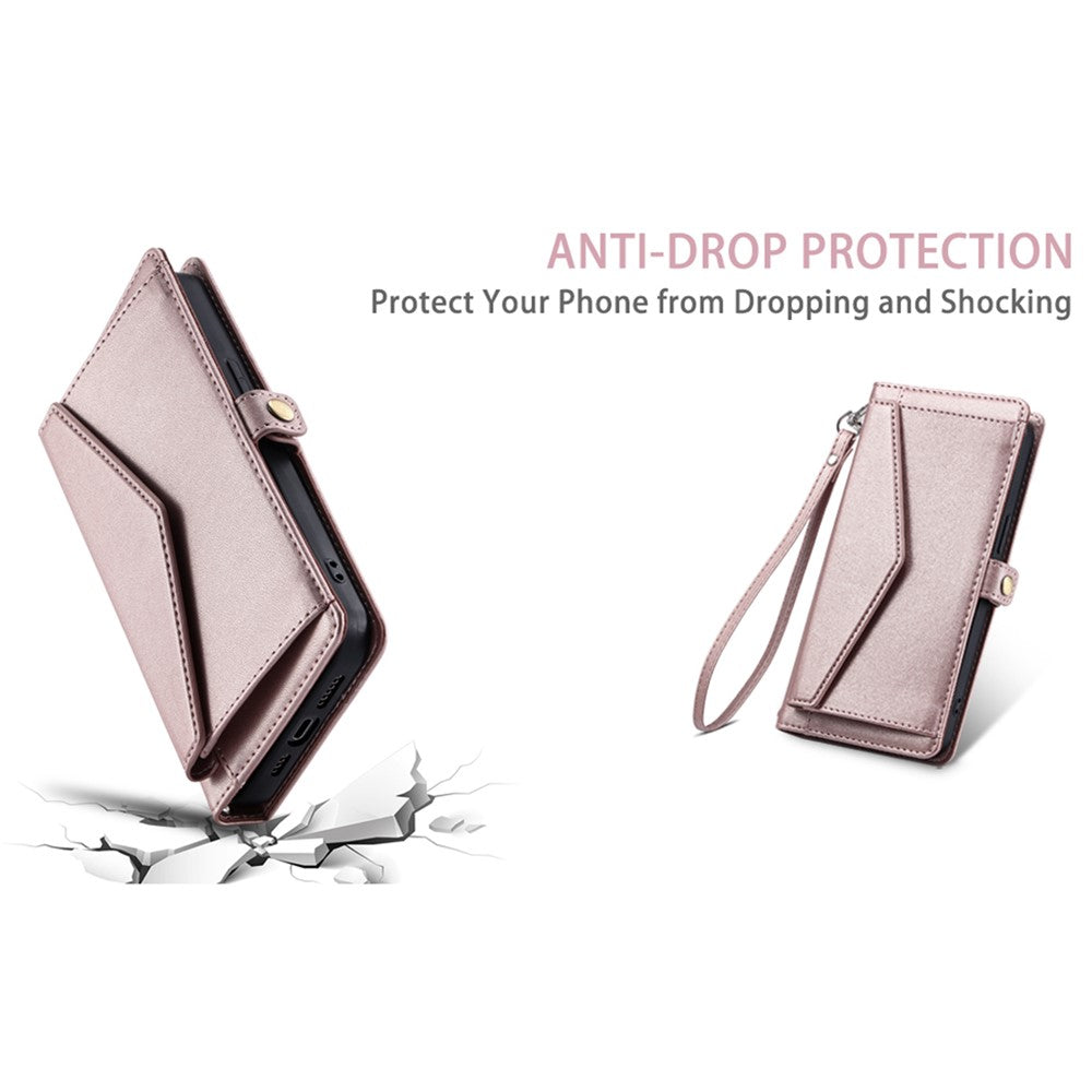 For Xiaomi Redmi Note 14 Pro 4G Leather Case with Wrist Strap Wallet Stand Phone Cover