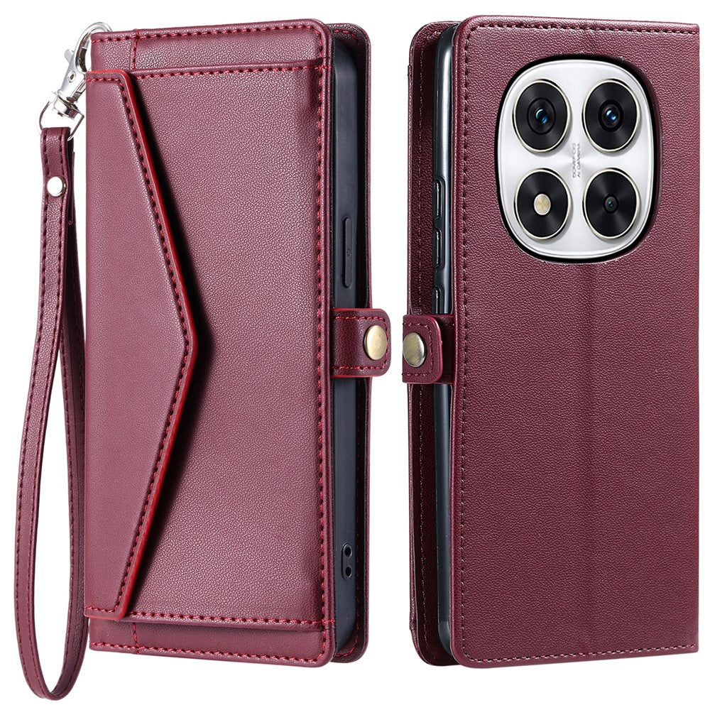 For Xiaomi Redmi Note 14 Pro 4G Leather Case with Wrist Strap Wallet Stand Phone Cover