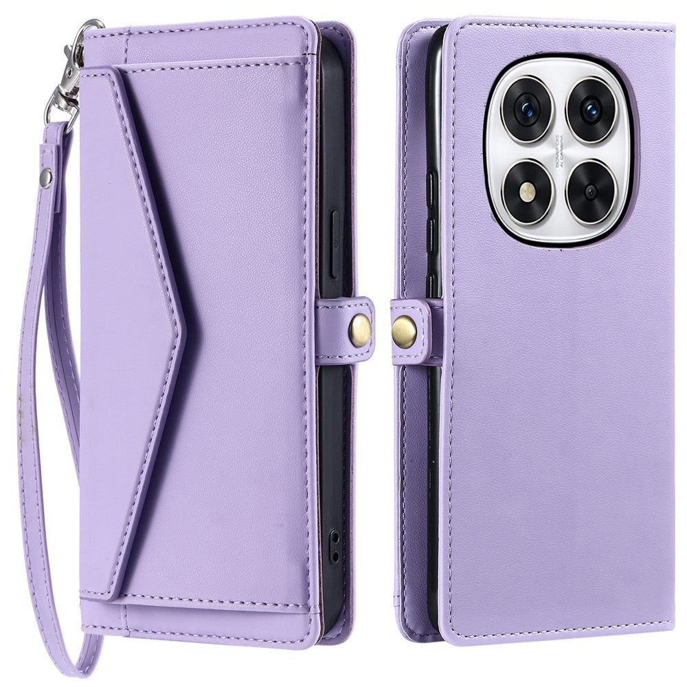 For Xiaomi Redmi Note 14 Pro 4G Leather Case with Wrist Strap Wallet Stand Phone Cover