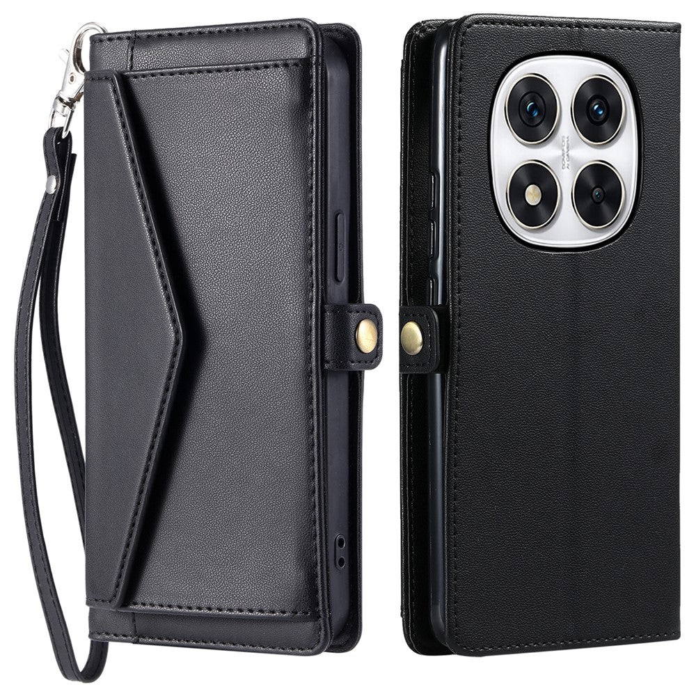 For Xiaomi Redmi Note 14 Pro 4G Leather Case with Wrist Strap Wallet Stand Phone Cover