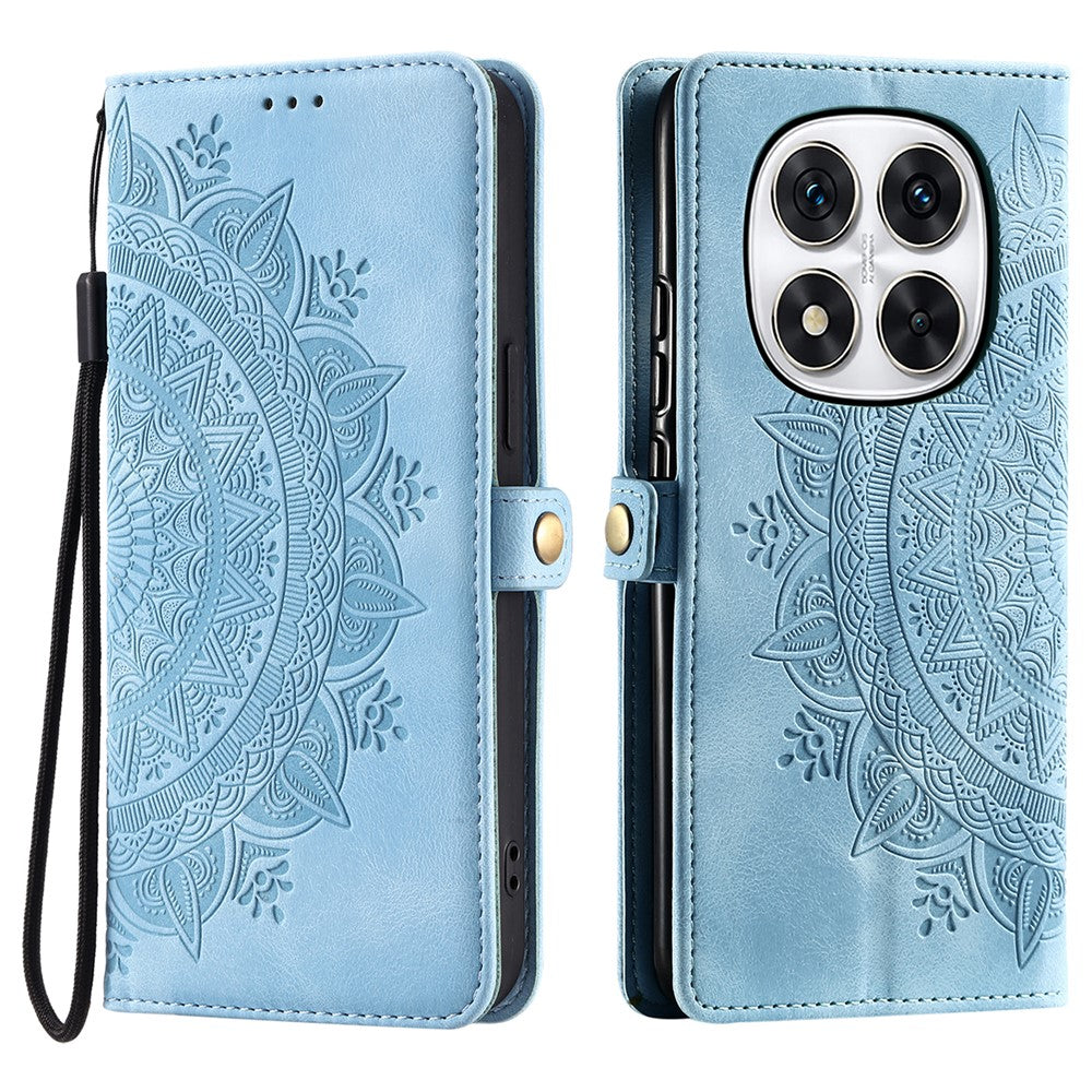 Style 016 For Xiaomi Redmi Note 14 Pro 4G Case Skin Feel Totem Imprinted Wallet Leather Phone Cover