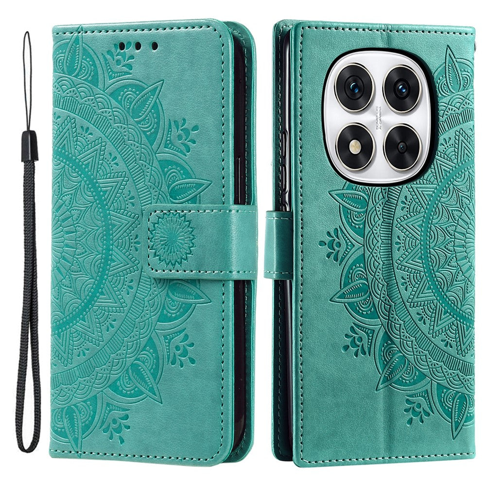 For Xiaomi Redmi Note 14 Pro 4G Stand Case Imprinted Totem PU Leather Wallet Phone Cover