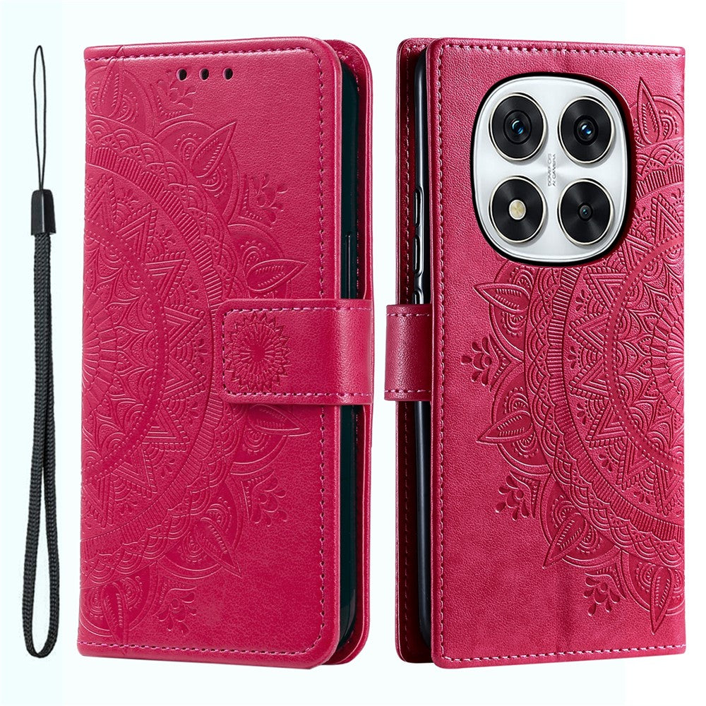 For Xiaomi Redmi Note 14 Pro 4G Stand Case Imprinted Totem PU Leather Wallet Phone Cover