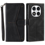 For Xiaomi Redmi Note 14 Pro 4G Leather Case Splicing Stitching Wallet Phone Cover with Wrist Strap