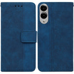 For Samsung Galaxy S25 Edge Case Geometry Pattern Leather Wallet Phone Cover with Wrist Strap