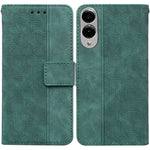 For Samsung Galaxy S25 Edge Case Geometry Pattern Leather Wallet Phone Cover with Wrist Strap
