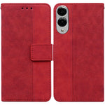 For Samsung Galaxy S25 Edge Case Geometry Pattern Leather Wallet Phone Cover with Wrist Strap