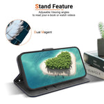 Til Samsung Galaxy S25 Edge cover med mønstertryk, anti-fald, læder flip pung telefoncover med snor