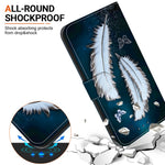 Til Samsung Galaxy S25 Edge cover med mønstertryk, anti-fald, læder flip pung telefoncover med snor