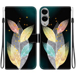 Til Samsung Galaxy S25 Edge cover med mønstertryk, anti-fald, læder flip pung telefoncover med snor