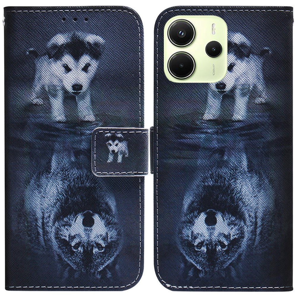 For Xiaomi Redmi Note 14 4G (163.25mm) Wallet Case Pattern Print Leather Phone Cover