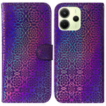 For Xiaomi Redmi Note 14 4G (163.25mm) Stand Case Dazzling Flower Leather Phone Cover