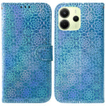 For Xiaomi Redmi Note 14 4G (163.25mm) Stand Case Dazzling Flower Leather Phone Cover