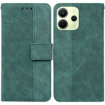 For Xiaomi Redmi Note 14 4G (163.25mm) Case Geometry Pattern Leather Wallet Phone Cover with Wrist Strap