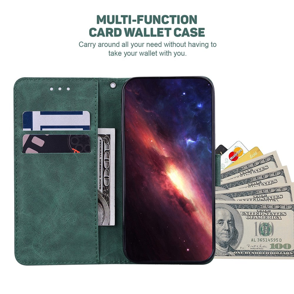 For Xiaomi Redmi Note 14 4G (163.25mm) Case Geometry Pattern Leather Wallet Phone Cover with Wrist Strap