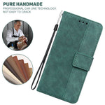 For Xiaomi Redmi Note 14 4G (163.25mm) Case Geometry Pattern Leather Wallet Phone Cover with Wrist Strap
