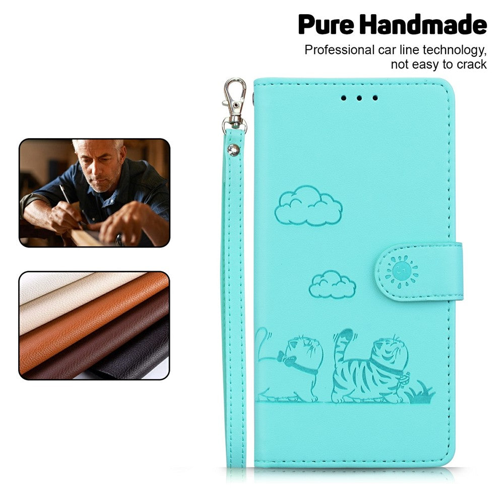 For Xiaomi Redmi Note 14 4G (163.25mm) Case RFID Blocking Kitten Pattern TPU + PU Leather Phone Cover
