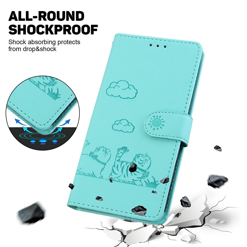 For Xiaomi Redmi Note 14 4G (163.25mm) Case RFID Blocking Kitten Pattern TPU + PU Leather Phone Cover
