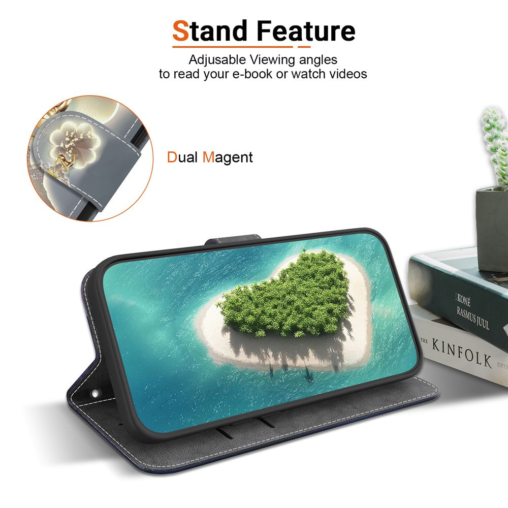 For Xiaomi Redmi Note 14 4G (163.25mm) Case Pattern Printing Anti-Drop Leather Wallet Phone Cover