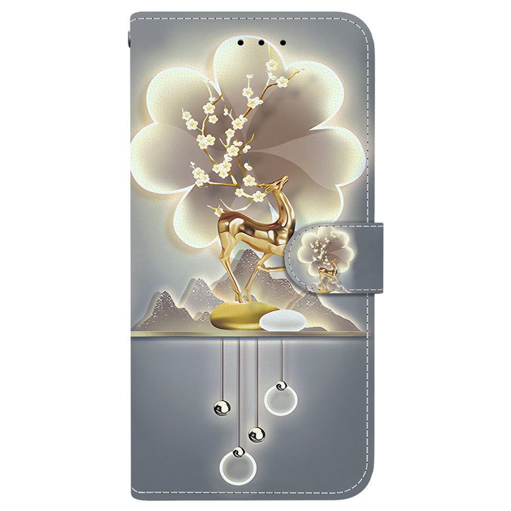 For Xiaomi Redmi Note 14 4G (163.25mm) Case Pattern Printing Anti-Drop Leather Wallet Phone Cover