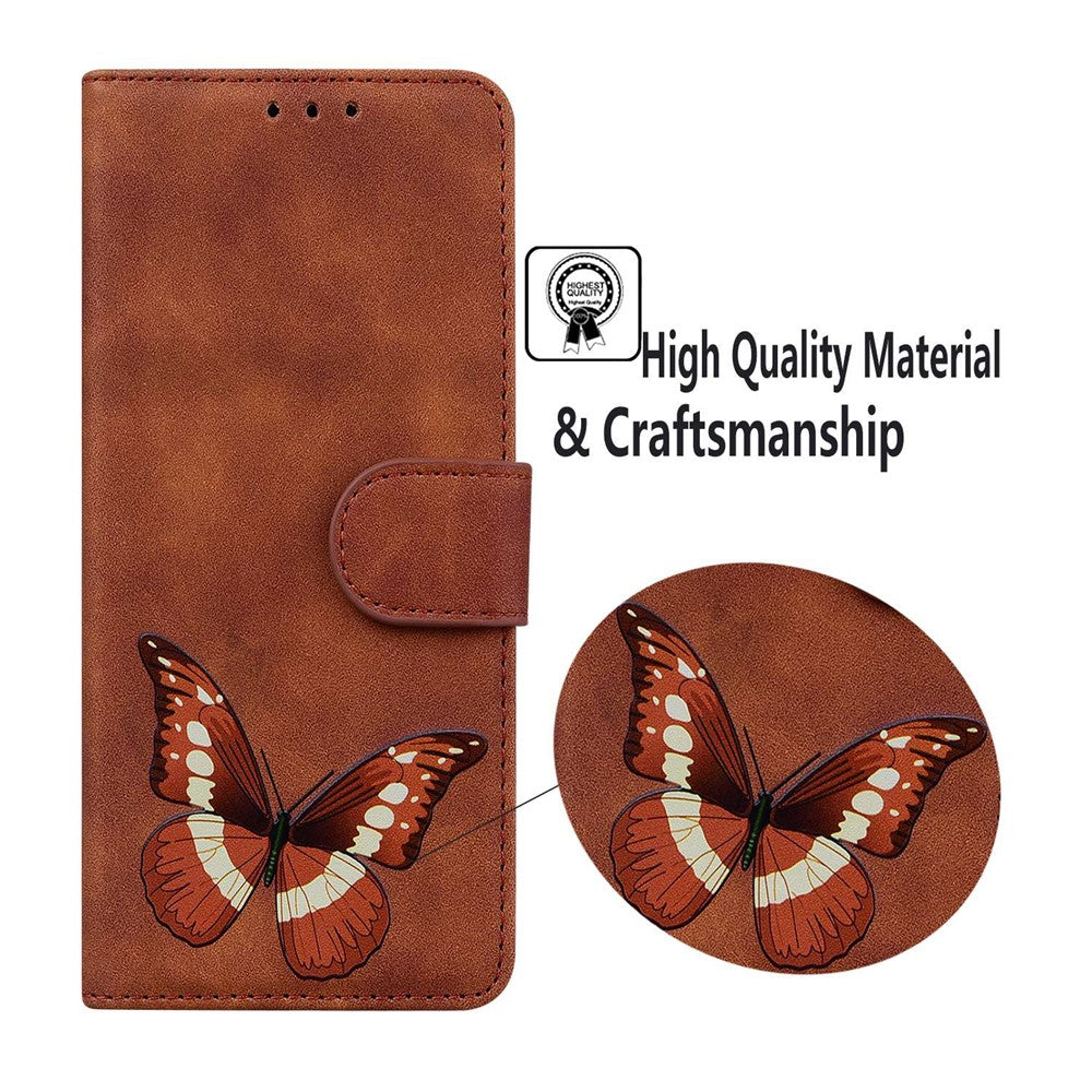 For Xiaomi Redmi Note 14 4G (163.25mm) Stand Case PU Leather Phone Cover Butterfly Printed